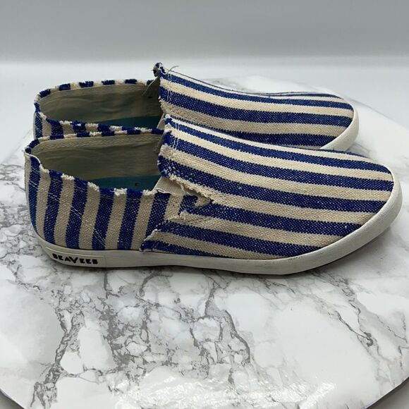 SEAVEES Ultramar Newport Stripe Slip On-7 NEW! - Picture 2 of 8